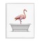 Stupell Industries Traditional Flamingo in Bath Framed Giclee Wall Art Design by Annalisa Latella